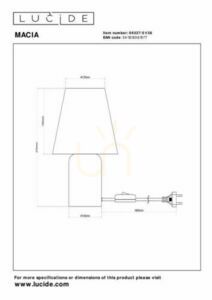 Stolní lampa Lucide MACIA béžová keramika Japandi 20 cm 06527/01/38 small 5
