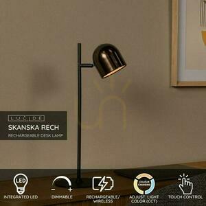 Nabíjecí stolní lampa Lucide SKANSKA RECH LED 3 W kávová 03649/03/96 small 2