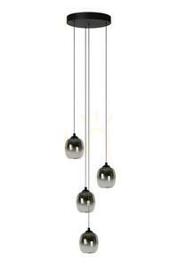 Závěsné svítidlo Lucide TAMINO černé/kouřově šedé LED 4 × 5,2 W Ø 36 cm 74419/20/30 small 1