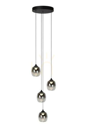 Kontrola Závěsné svítidlo Lucide TAMINO černé LED 4x 5,2 W 36 cm 74419/20/30