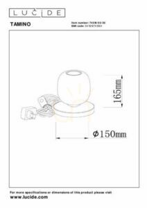 Stolní lampa Lucide Tamino černá LED 6 W 580 lm 3000 K 74519/05/30 small 5