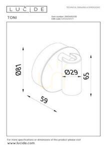 Nástěnné svítidlo Lucide TONI černé LED 2W IP20 29934/02/30 small 5