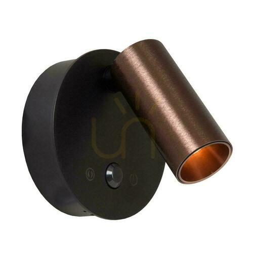 Kontrola Nástěnné svítidlo Lucide Toni LED 2W hnědé černé stmívatelné 29934/02/96