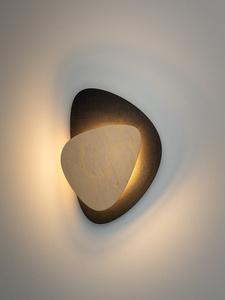 Nástěnné svítidlo Sigma PEDRA černé dřevo LED 7W SKU 40868 small 1