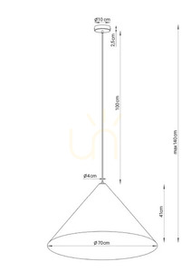 Závěsné svítidlo Sigma VESUVIO E27 šedé černé 70 cm SKU 41052 small 1