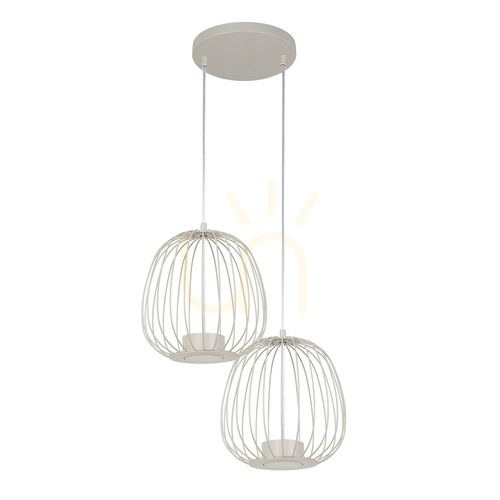 Kontrola Závěsné svítidlo BELL PLUS 2 2xGX53 šedobéžové, stínítka 24 cm, nastavení do 120 cm, Sigma 41102