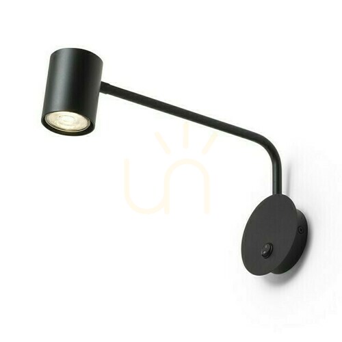 Kontrola Nástěnné svítidlo Rendl FILIP černé s ramenem GU10 LED 5 W R14486