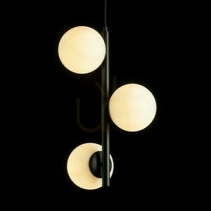 Závěsné svítidlo Etheria Black Opal Glass 230 V Led E27 3x11 W. small 3