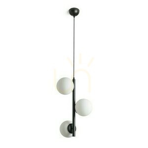 Závěsné svítidlo Etheria Black Opal Glass 230 V Led E27 3x11 W. small 0