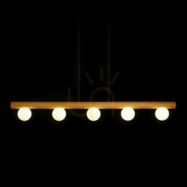Zobrazit Závěsné svítidlo Noctis Wood/Opale Glass 230 V Led G9 5x7 W. Závěsné svítidlo Noctis Wood/Opale Glass 230 V Led G9 5x7 W.