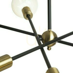 Artemia 6 Závěsné svítidlo na tyči Černá kartáčovaná mosaz 230 V Led E27 6x15 W. 4 Artemia 6 Závěsné svítidlo na tyči Černá kartáčovaná mosaz 230 V Led E27 6x15 W. small 4