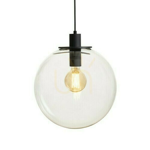 Kontrola Boulder 30 Závěsné svítidlo Transparentní sklo/černá 230 V Led E27 15 W.