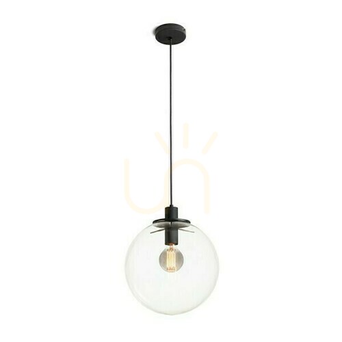 Kontrola Boulder 30 Závěsné svítidlo Transparentní sklo/černá 230 V Led E27 15 W.