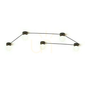 Plafond Vela V Stropní černé opálové sklo 230 Led G9 5x6 W. 3 Plafond Vela V Stropní černé opálové sklo 230 Led G9 5x6 W. small 3
