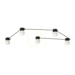 Plafond Vela V Stropní černé opálové sklo 230 Led G9 5x6 W. 0 Plafond Vela V Stropní černé opálové sklo 230 Led G9 5x6 W. small 0