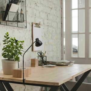 Černá stolní lampa se svorkou Rendl HARMONY R14377, GU10 max. 8 W small 5