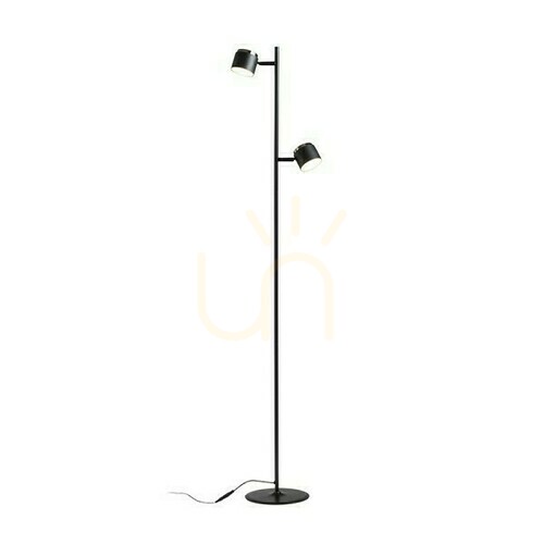 Kontrola Nova Ii Stojací lampa Černý chrom/akryl Mléko 230 V Led 2x3,5 W 3000 K