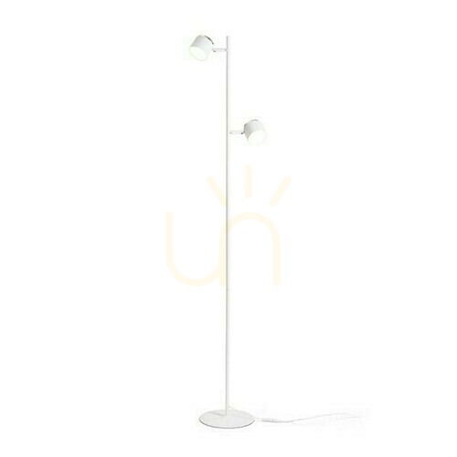 Kontrola Nova Ii Stojací lampa Bílý chrom/akrylové mléko 230 V Led 2x3,5 W 3000 K