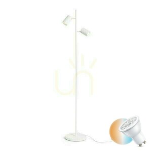 Flynn Ii Stojací lampa bílá 230 V Led Gu10 2x9 W. 0 Flynn Ii Stojací lampa bílá 230 V Led Gu10 2x9 W. small 0