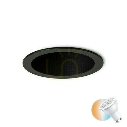 Kontrola Orco Zapuštěné svítidlo černé 230 V Led Gu10 9 W.