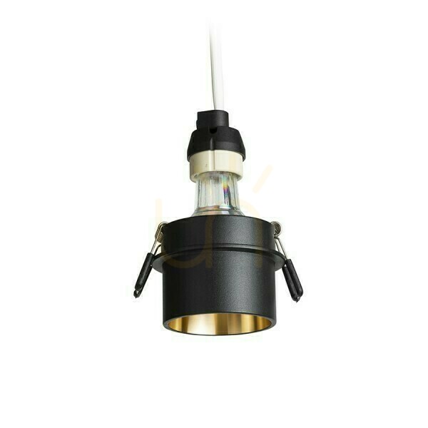 Náhled Orta Zapuštěná stropní čočka černá/zlatá 230 V Led Gu10 9 W. Orta Zapuštěná stropní čočka černá/zlatá 230 V Led Gu10 9 W.
