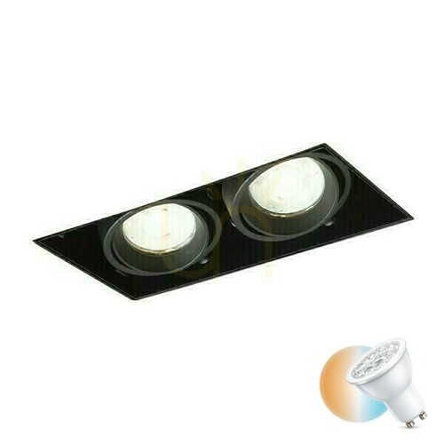 Kontrola Electra Ii Gu10 bezrámové zapuštěné svítidlo černé 230 V Led 8 W.