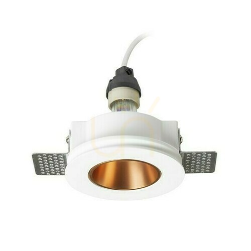 Kontrola Daytona Vestavné svítidlo Fixed Gypsum/Copper Brushed 230 V Led Gu10 8 Watt.