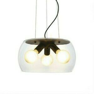 Závěsné svítidlo Amanda Black Matte Clear Glass 230 V Led E27 3x15 W. 1 Závěsné svítidlo Amanda Black Matte Clear Glass 230 V Led E27 3x15 W. small 1