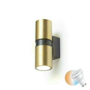 Venkovní nástěnné svítidlo Mano Brushed Brass/Black 230 V Led Gu10 2x8 W Ip54 0 Venkovní nástěnné svítidlo Mano Brushed Brass/Black 230 V Led Gu10 2x8 W Ip54 small 0