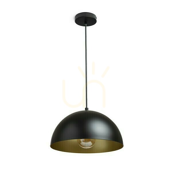 Zobrazit Gladys 30 Černá/zlatá závěsná lampa 230 V Led E27 15 W. Gladys 30 Černá/zlatá závěsná lampa 230 V Led E27 15 W.