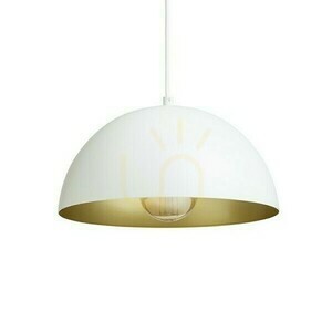 Gladys 30 bílá/zlatá závěsná lampa 230 V Led E27 15 W. 2 Gladys 30 bílá/zlatá závěsná lampa 230 V Led E27 15 W. small 2