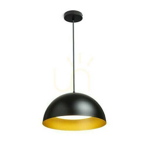 Kontrola Gladys 40 Černá/zlatá závěsná lampa 230 V Led E27 30 W.