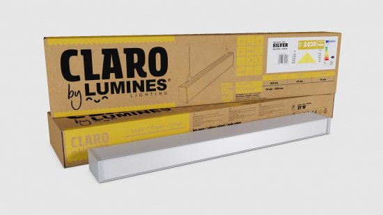 Náhled LUMINES Stříbrné anodové svítidlo Claro. 4000K 180cm LUMINES Stříbrné anodové svítidlo Claro. 4000K 180cm