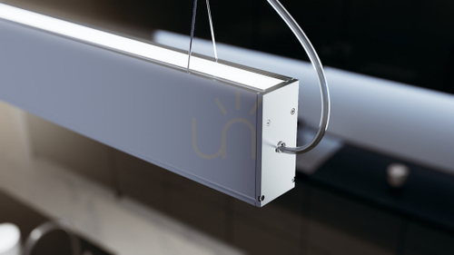 Kontrola LUMINES DULIO stříbrné eloxované závěsné svítidlo LED 60 cm 4000 K