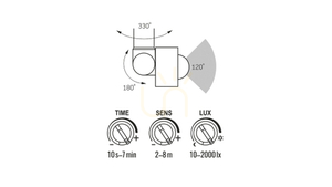 LED reflektor 10W NW SMD IP65 PIR, bílý small 4