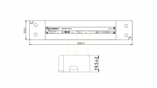 Pohled CobaltElectro PLV 12V 100W LED zdroj IP20 B CobaltElectro PLV 12V 100W LED zdroj IP20 B