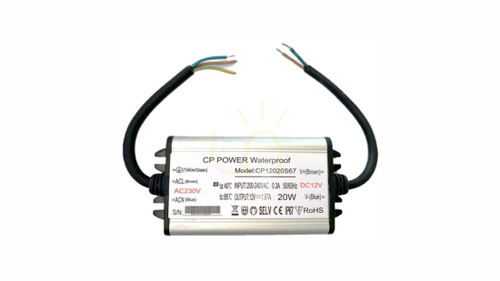 Kontrola Napájecí modul kovové pouzdro 12V 20W IP67 V2