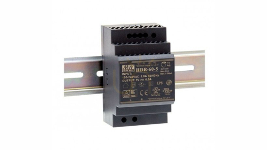 Kontrola Napájecí zdroj MEAN WELL HDR 12V 60W IP20 na lištu DIN Napájecí zdroj MEAN WELL HDR 12V 60W IP20 na lištu DIN
