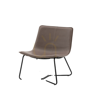 Lounge křeslo Gallery Direct Hawking Ember z umělé kůže s černým kovovým rámem small 4