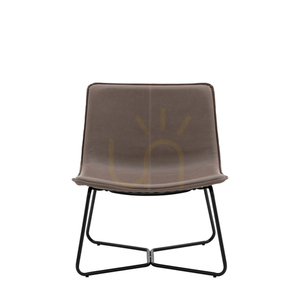 Lounge křeslo Gallery Direct Hawking Ember z umělé kůže s černým kovovým rámem small 0