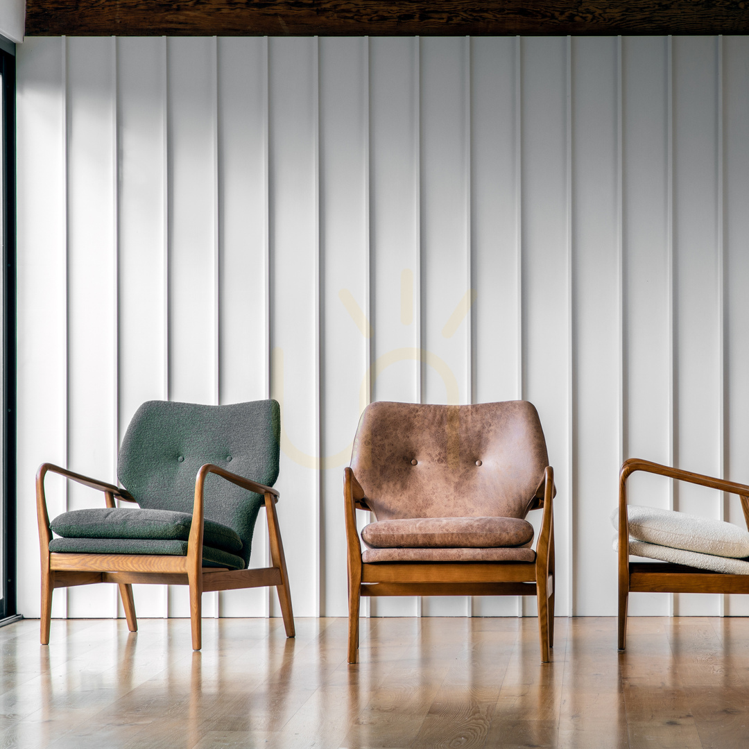 Náhled Křeslo Gallery Direct Jensen zelené, dubové nohy, styl poloviny století Křeslo Gallery Direct Jensen zelené, dubové nohy, styl poloviny století