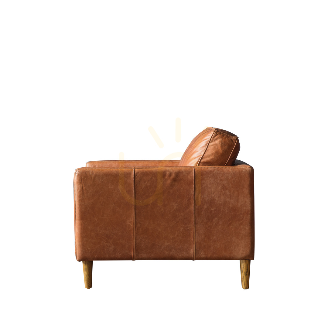 Zobrazit Křeslo Gallery Direct Osborne vintage hnědá kůže Křeslo Gallery Direct Osborne vintage hnědá kůže
