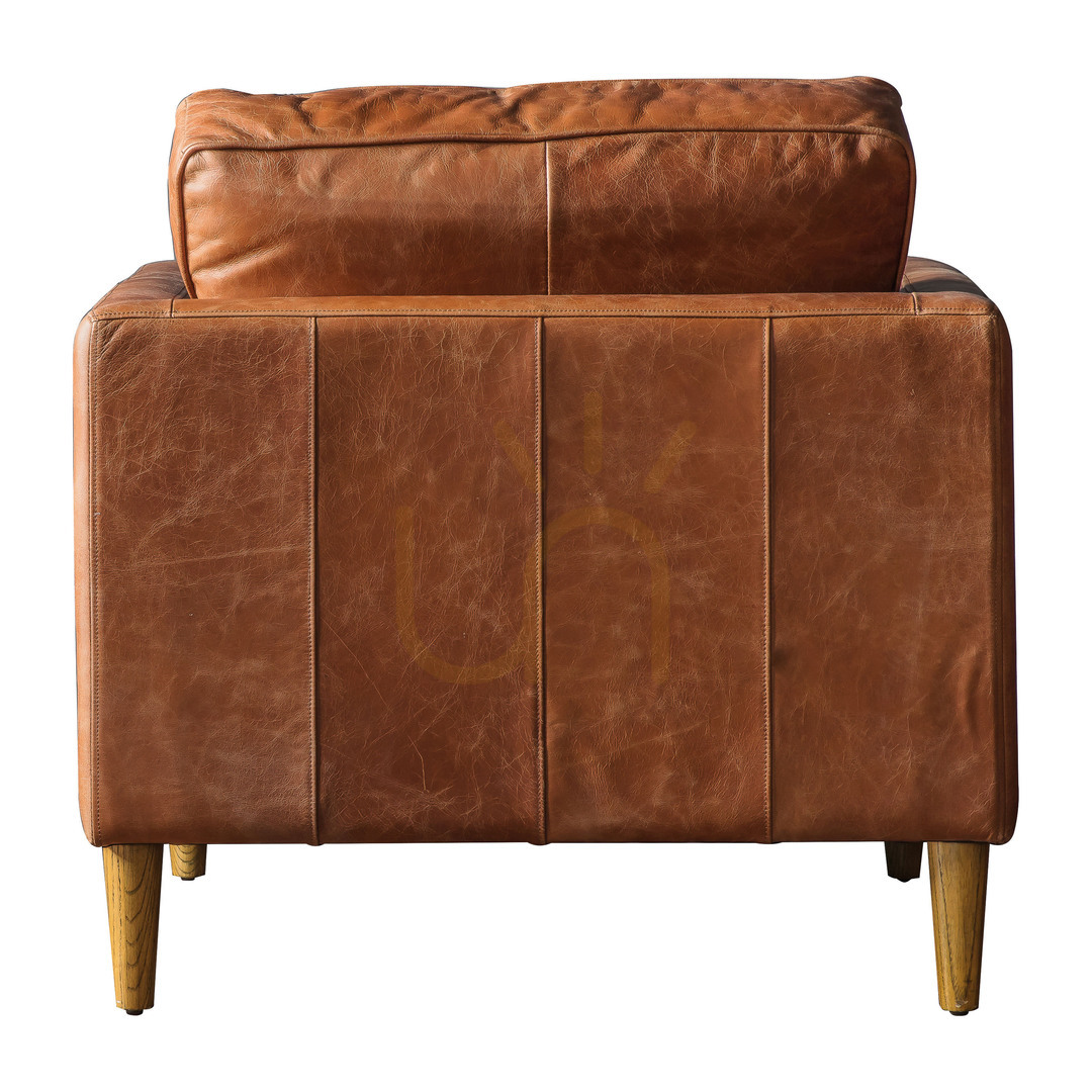 Kontrola Křeslo Gallery Direct Osborne vintage hnědá kůže Křeslo Gallery Direct Osborne vintage hnědá kůže
