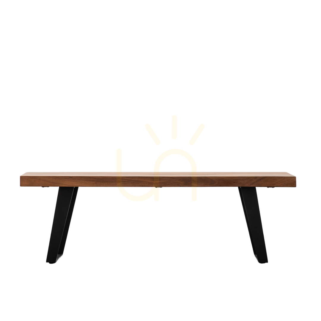 Kontrola Jídelní lavice Gallery Direct Newington 180 cm akátové dřevo, přírodní, kovové nohy Jídelní lavice Gallery Direct Newington 180 cm akátové dřevo, přírodní, kovové nohy