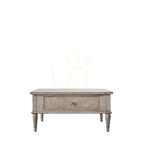 Kontrola Konferenční stolek Gallery Direct Mustique Square se 2 zásuvkami 90x90 cm přírodní