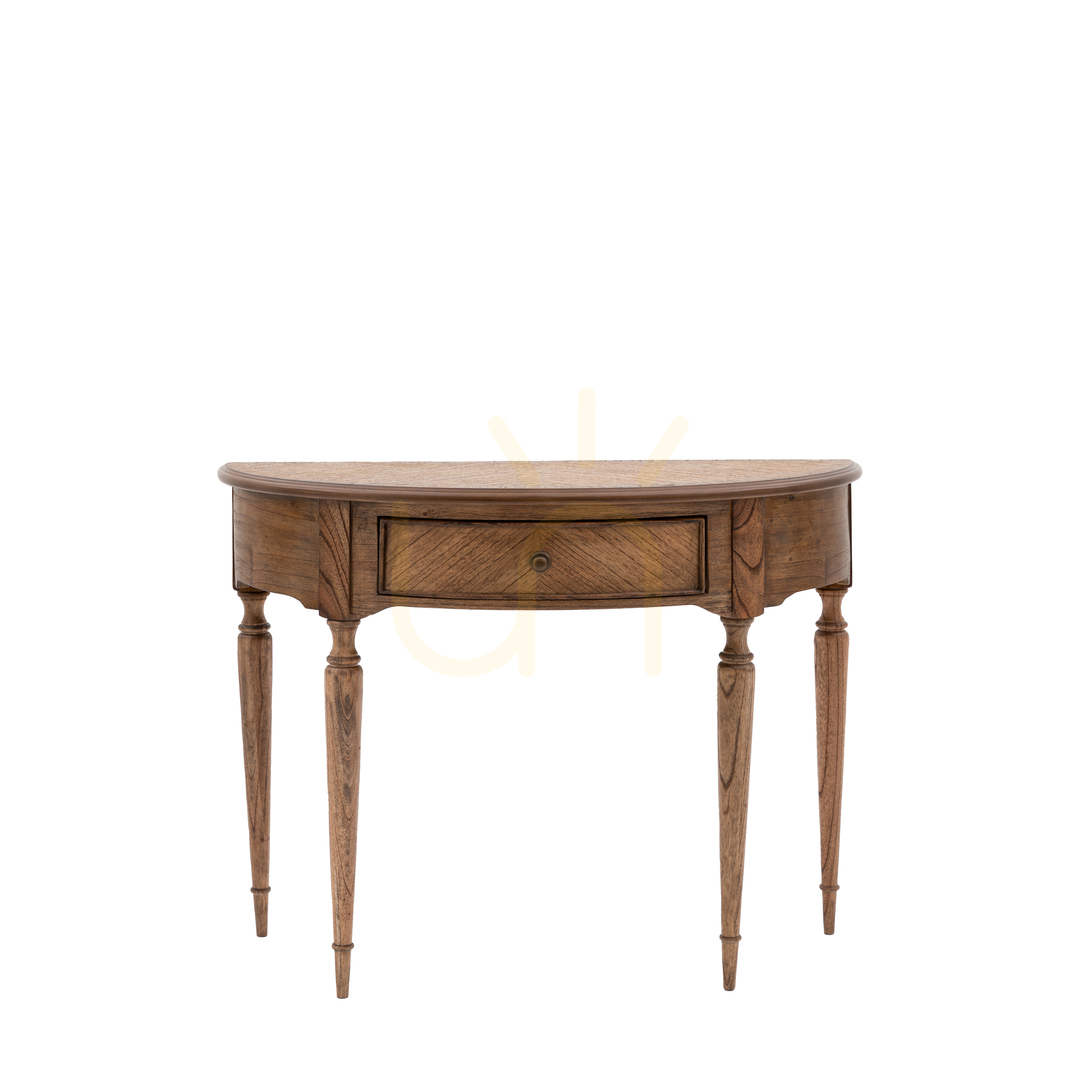 Kontrola Konzolový stolek Gallery Direct Highgrove Demi Lune z mindi dřeva 92,5 cm Konzolový stolek Gallery Direct Highgrove Demi Lune z mindi dřeva 92,5 cm