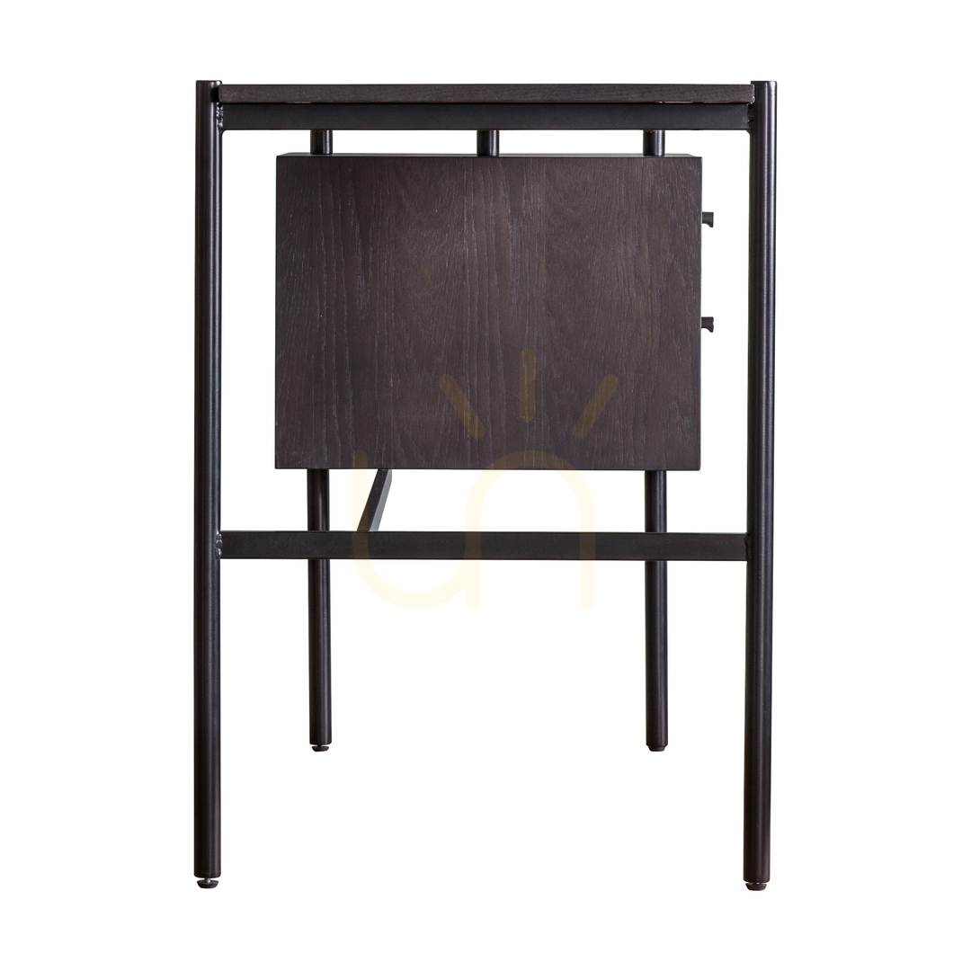 Zobrazit Psací stůl Gallery Direct Carbury se 2 zásuvkami 130 x 50 cm černý/přírodní Psací stůl Gallery Direct Carbury se 2 zásuvkami 130 x 50 cm černý/přírodní