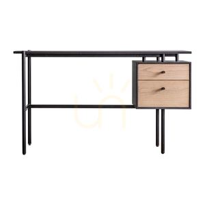 Psací stůl Gallery Direct Carbury se 2 zásuvkami 130 x 50 cm černý/přírodní 0 Psací stůl Gallery Direct Carbury se 2 zásuvkami 130 x 50 cm černý/přírodní small 0