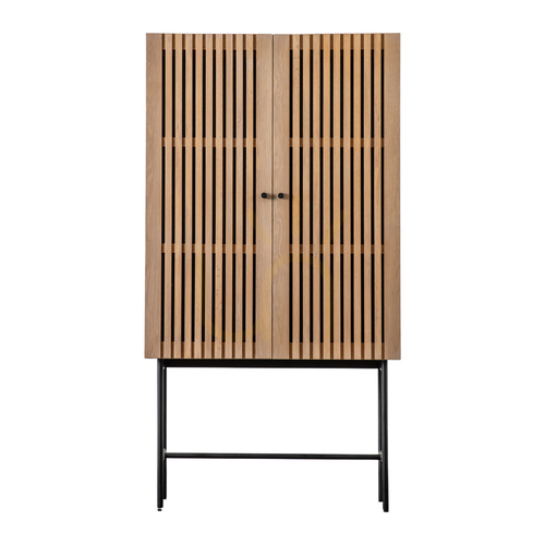 Kontrola Koktejlová skříňka Gallery Direct Okayama 2 dvířka dub 86 × 35 × 160 cm