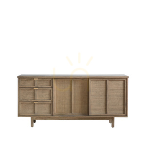 Příborník Gallery Direct Kyoto 150 cm přírodní dřevo a ratan, 3 zásuvky 2 posuvné dveře 0 Příborník Gallery Direct Kyoto 150 cm přírodní dřevo a ratan, 3 zásuvky 2 posuvné dveře small 0